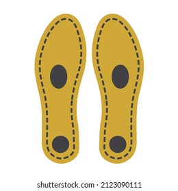 Insoles for shoes in yellow.