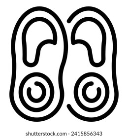 Insoles surgical care icon outline vector. Foot bone. Sole support