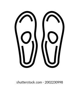 insoles for treatment flat feet line icon vector. insoles for treatment flat feet sign. isolated contour symbol black illustration