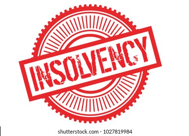 Insolvency typographic stamp. Typographic sign, badge or logo