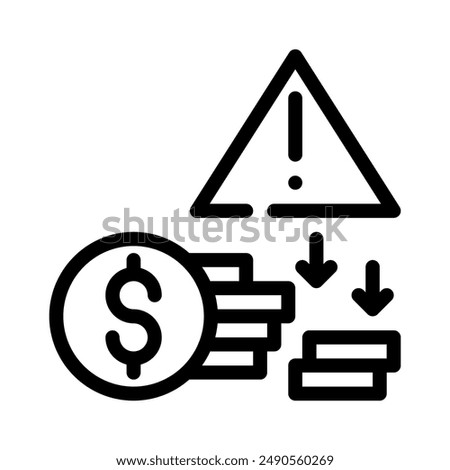 insolvent icon with style outline