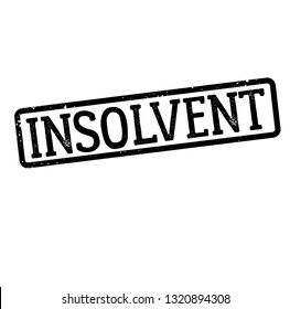 insolvent stamp on white background