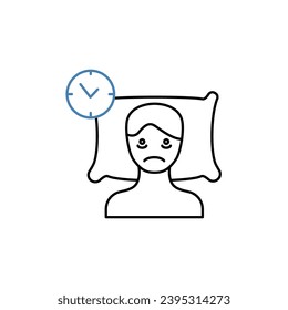 insomnia concept line icon. Simple element illustration. insomnia concept outline symbol design.