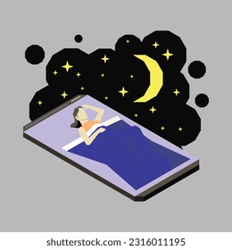 insomnio actividad humana cartografía vector 2D palgenep