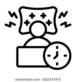 Elemento del icono del insomnio para el diseño
