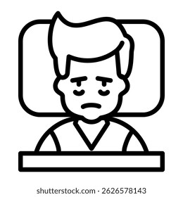 Elemento del icono del insomnio para el diseño