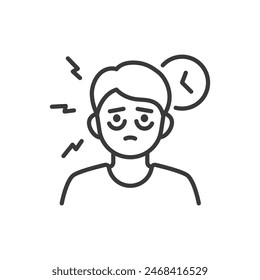 Insomnia icon line style vector images