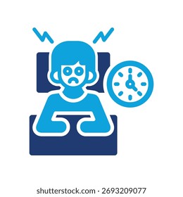 Icono de insomnio Ilustración vectorial mixta