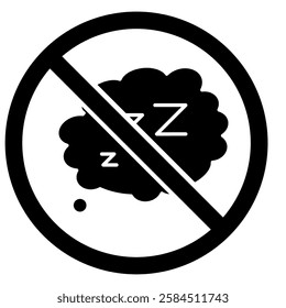 Insomnia Icon, Sleepless disorder, depression