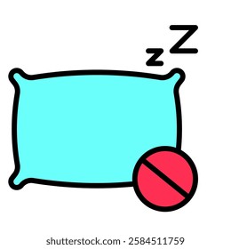 Insomnia Icon, Sleepless disorder, depression