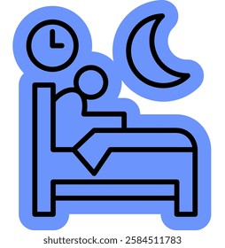 Insomnia Icon, Sleepless disorder, depression