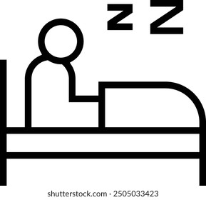 insomnia icon. Thin linear style design isolated on white background