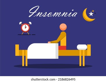 Ilustración de insomnio para su elemento de diseño 