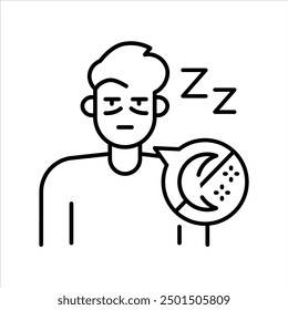 Insomnia line color icon. Sign for web page, mobile app, button, logo. Vector isolated button. Editable stroke.