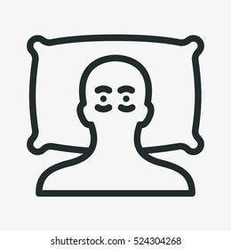 Insomnia Minimalistic Flat Line Outline Stroke Icon Pictogram Symbol