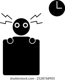 Insomnia Pictogram of a person who cannot sleep