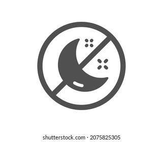 Insomnia quality icon. No sleep sign. Night sleeplessness symbol. Classic flat style. Quality design element. Simple insomnia icon. Vector