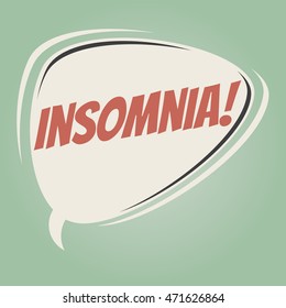 globo de voz retro de insomnio