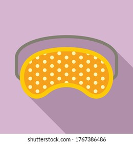 Icono de máscara de sueño de insomnio. Ilustración plana de insomnio máscara de dormir icono vectorial para diseño web