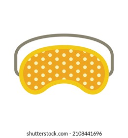 Schlafmaske-Symbol für Schlaflosigkeit. Flache Illustration der Schlafmaske, Vektorsymbol einzeln auf weißem Hintergrund