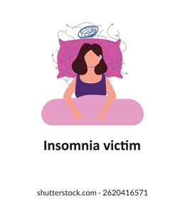Insomnia victim Vector illustration which can easily modify or edit which can easily modify or edit

