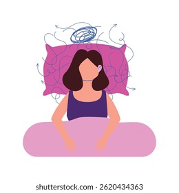 Insomnia victim Vector illustration which can easily modify or edit which can easily modify or edit

