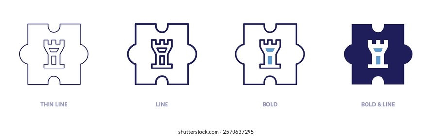 Insourcing strategy icon in 4 different styles. Thin Line, Line, Bold, and Bold Line. Duotone style. Editable stroke.