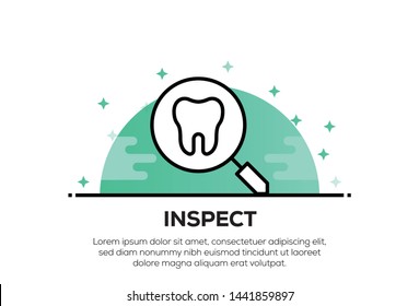 INSPECT AND ILLUSTRATION ICON CONCEPT