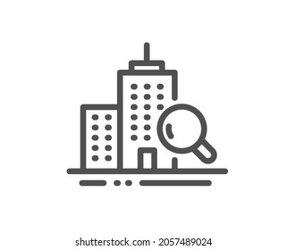 Überprüfen Sie das Zeilensymbol. Qualitätszeichen des Gebäudes. Symbol für die Bauprüfung. Qualitätsdesign-Element. Symbol für Linienführung. Bearbeitbarer Strich. Vektorgrafik