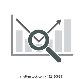inspect trend finance concept vector illustration