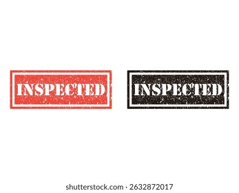 inspected grunge stamp design, vector, isolated on transparent background
