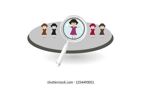 inspection with 5 girls