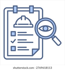 Inspection Blue Icon Style Collection