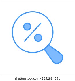 Inspection Blue Icon Vector Illustration