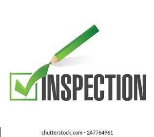 inspection check mark illustration design over a white background