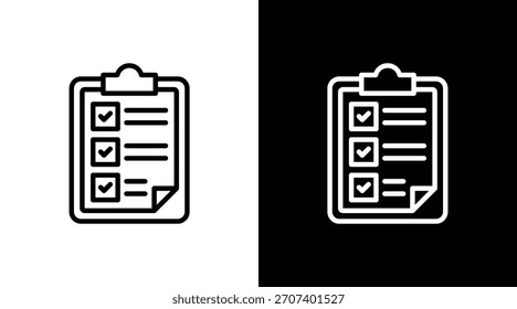 Inspection Checklist White Icon Set Design
