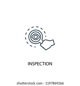 inspection concept line icon. Simple element illustration. inspection concept outline symbol design. Can be used for web and mobile UI/UX