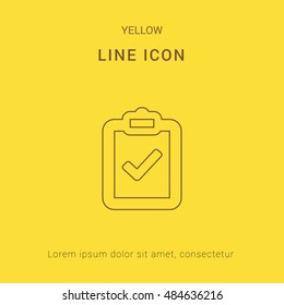 Inspection Cute yellow thin line icon / logo Design