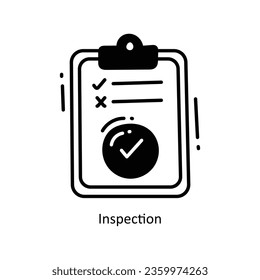 Inspection doodle Icon Design illustration. Logistics and Delivery Symbol on White background EPS 10 File