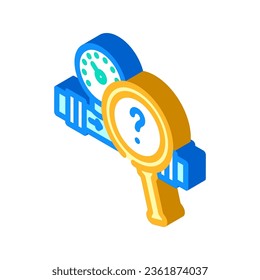 inspection gas service isometric icon vector. inspection gas service sign. isolated symbol illustration