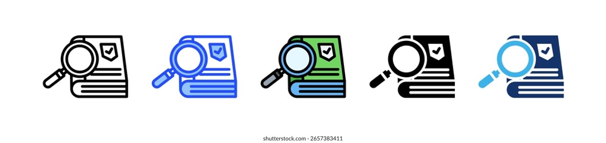 Inspection Guidelines Icon Collection With Multiple Styles