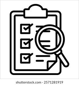 Inspection Icon Element For Design