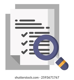 Inspection Icon in Flat Color Style. Simple Vector Design. Simple Vector Flat Icon