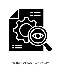 Inspection Icon Glyph Vector Illustration