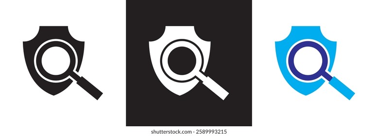 Inspection  icon. icons related to inspection, examination, testing, check, quality control etc. Isolated on white and black background. Vector illustration. EPS 10