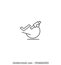 Icono de inspección, icono de signo de inspección aislado, ilustración vectorial