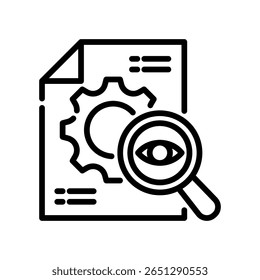 Inspection Icon Line Vector Illustration