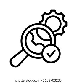 Inspection icon line vector illustration
