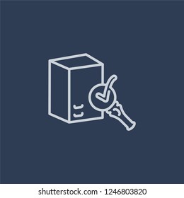 Inspection icon. Inspection linear design concept from Delivery and logistic collection. Simple element vector illustration on dark blue background.