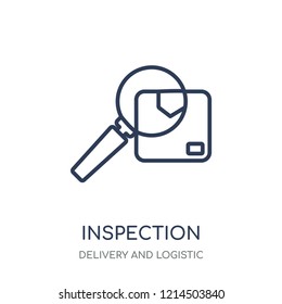 Inspection icon. Inspection linear symbol design from Delivery and logistic collection.